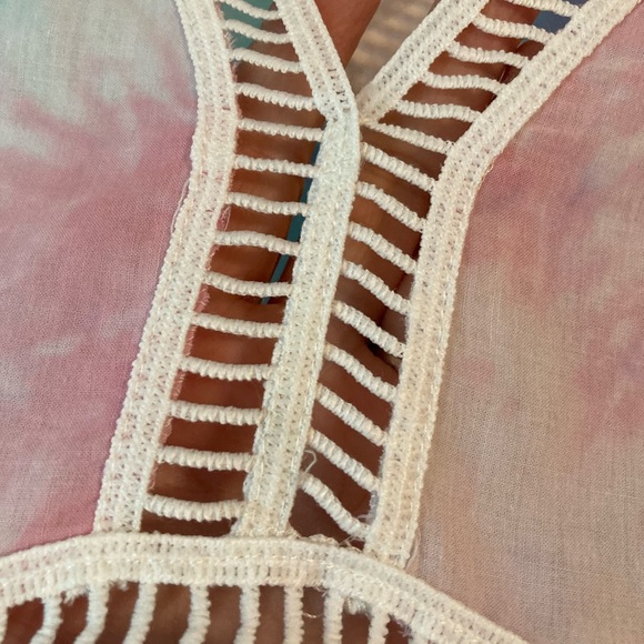 NWT WonderLust LA 3/4 Sleeve Tie-Dye Boho Tunic Sz L - Picture 8 of 13